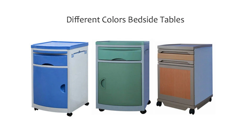 Factory Made Hot Sales Low Cost Movable High Quality ABS Plastic Hospital Patient Bedside Locker in China