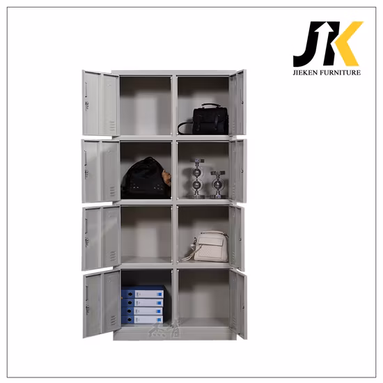 Металлический стальной шкаф для одежды с несколькими дверцами