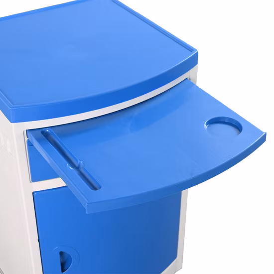 Дешевая больничная мобильная прикроватная тумбочка из АБС-пластика, медицинская прикроватная тумбочка с колесиками для выдвижных ящиков